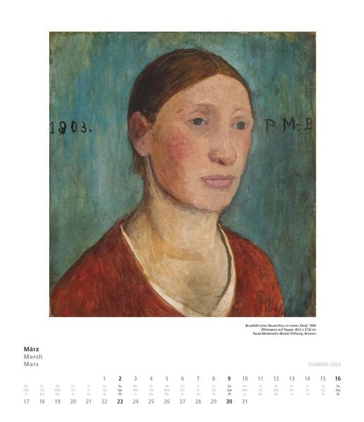 Produktbild: Paula Modersohn-Becker 2025 - Kunstkalender - Wandkalender