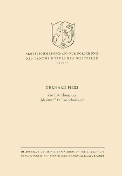 Produktbild: Zur Entstehung der "Maximen" La Rochefoucaulds