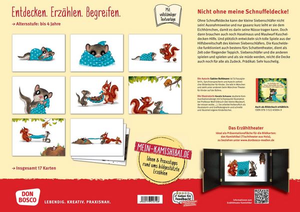 Produktbild: Die Geschichte vom kleinen Siebenschl&auml;fer, der seine Schnuffeldecke nicht hergeben wollte. Kamishibai Bildkartenset