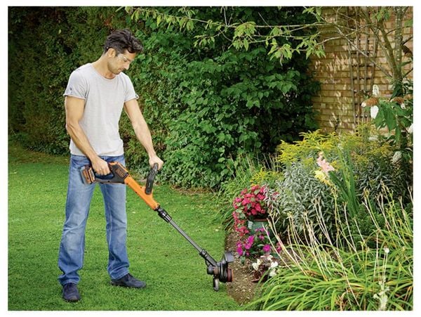 Produktbild: Black & Decker Akku Akku-Rasentrimmer inkl. Akku, inkl. Ladeger&auml;t, H&ouml;henverstellbarer Griff 18 V 4 Ah Schnittbreite (max.): 30 cm