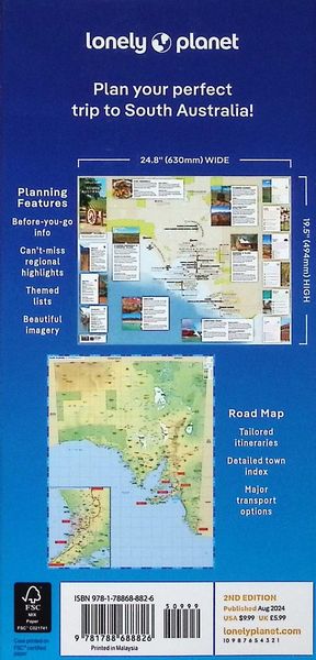 Produktbild: Lonely Planet South Australia Planning Map