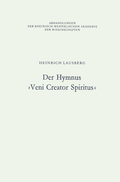 Produktbild: Der Hymnus >Veni Creator Spiritus<