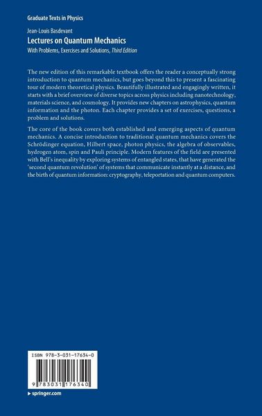 Produktbild: Lectures on Quantum Mechanics