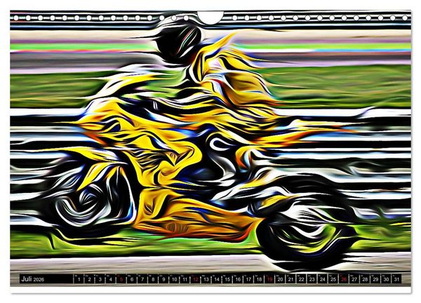 Produktbild: Fullspeed on two Wheels (Wandkalender 2026 DIN A4 quer), CALVENDO Monatskalender