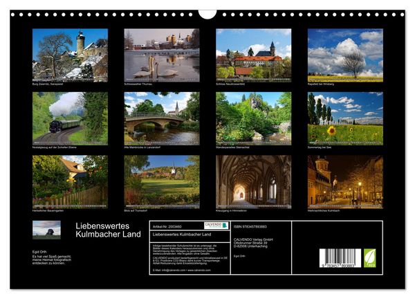 Produktbild: Liebenswertes Kulmbacher Land (Wandkalender 2026 DIN A3 quer), CALVENDO Monatskalender