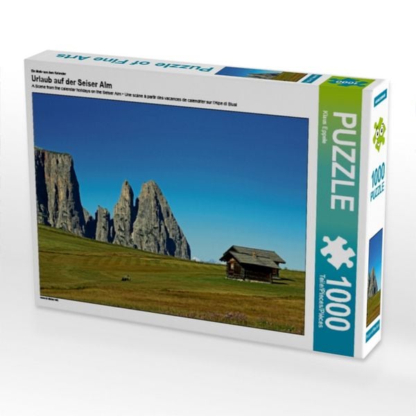 CALVENDO Puzzle Ein Motiv aus dem Kalender Urlaub auf der Seiser Alm | 1000 Teile Lege-Größe 64x48cm Foto-Puzzle für glückliche Stunden