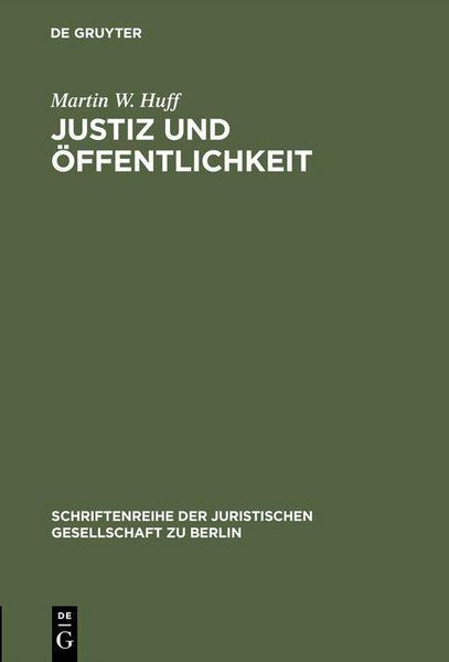 Produktbild: Justiz und &Ouml;ffentlichkeit