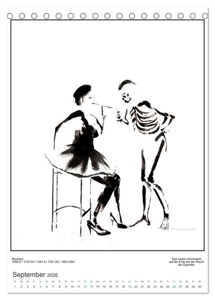Produktbild: Totentanz Damenwahl Haiku Zenga Photo (Tischkalender 2026 DIN A5 hoch), CALVENDO Monatskalender
