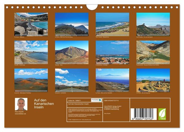 Produktbild: Auf den Kanarischen Inseln (Wandkalender 2026 DIN A4 quer), CALVENDO Monatskalender