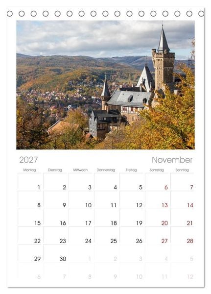Produktbild: Tischplaner 2027 - Wernigerode - Historische Fachwerkstadt am Harz (A5 Tischkalender zum Aufstellen) CALVENDO
