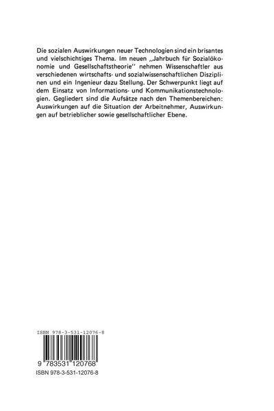 Produktbild: Auswirkungen Neuer Technologien auf Betrieb, Wirtschaft und Gesellschaft