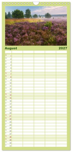 Produktbild: Familienplaner 2027 - Stille Naturmomente mit 5 Spalten (Wandkalender, 21 x 45 cm) CALVENDO