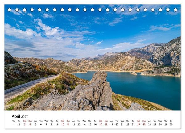 Produktbild: TURKISH RIVIERA Ancient echoes and azure coasts (Desk Calendar 2027 DIN A5 landscape), CALVENDO 12 Month DeskCalendar