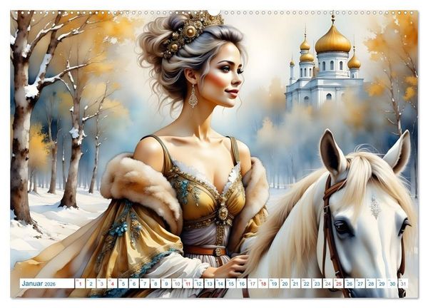Produktbild: K&ouml;niginnen der Reitkunst (hochwertiger Premium Wandkalender 2026 DIN A2 quer), Kunstdruck in Hochglanz