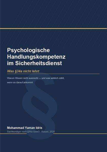 Produktbild: Psychologische Handlungskompetenz im Sicherheitsdienst