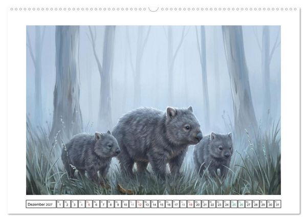 Produktbild: Wombats - Kurze Beine, gro&szlig;es Herz (Wandkalender 2027 DIN A2 quer), CALVENDO Monatskalender