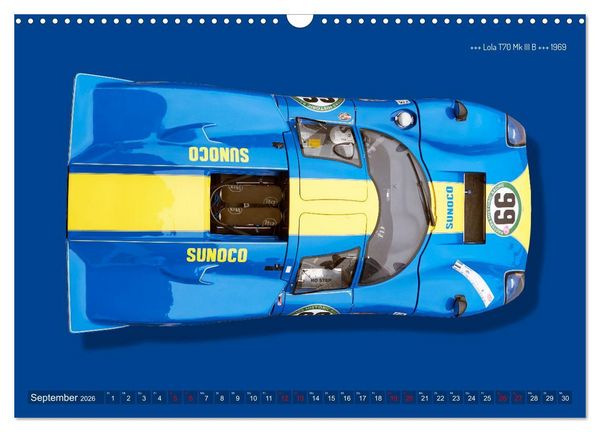Produktbild: Legenden des Rennsports Historic Sports Cars 1960-1975 (Wandkalender 2026 DIN A3 quer), CALVENDO Monatskalender