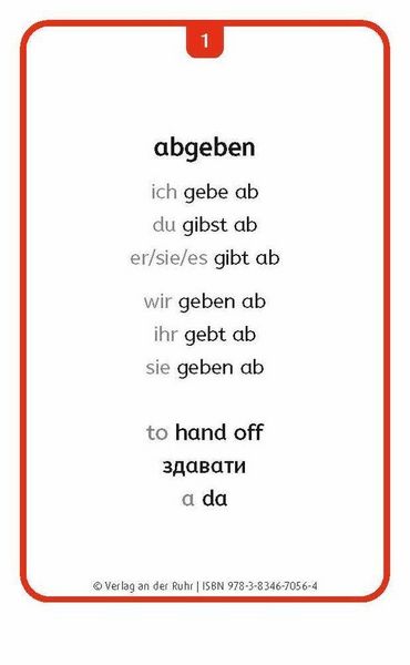 Produktbild: Verben: Set 2 - Deutsch, Englisch, Ukrainisch und Rum&auml;nisch