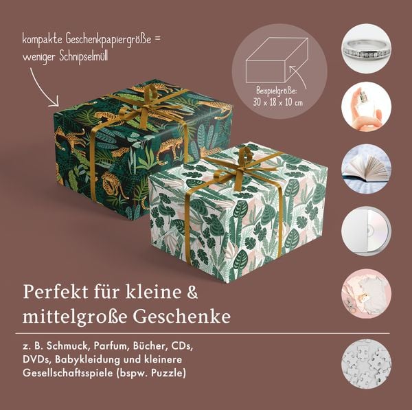 Produktbild: Geschenkpapier-Set: Leopard (vegan, Blauer Engel, Recyclingpapier)