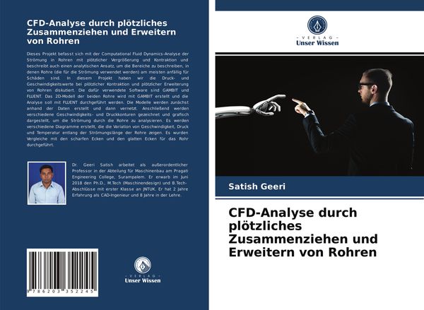 CFD-Analyse durch plötzliches Zusammenziehen und Erweitern von Rohren