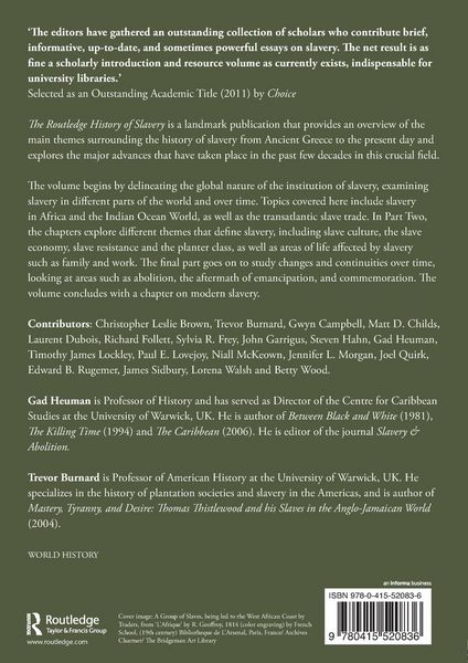 Produktbild: The Routledge History of Slavery