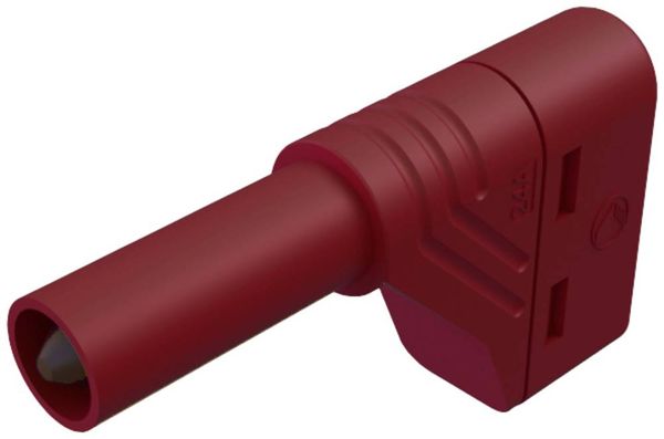 SKS Hirschmann LAS S W Sicherheits-Lamellenstecker Stecker, gewinkelt Stift-Ø: 4mm Rot 1St.