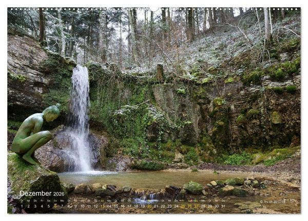 Produktbild: BODYPAINTING AM WASSERFALL VON LINN (Wandkalender 2026 DIN A2 quer), CALVENDO Monatskalender
