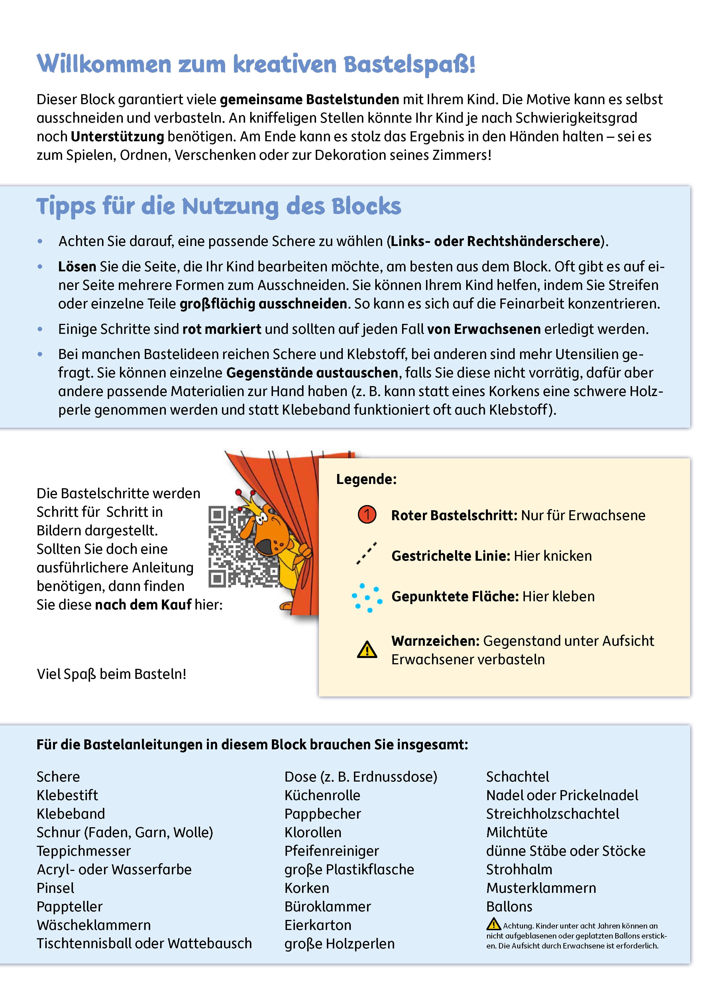 Produktbild: Lass uns basteln &ndash; Bastelbuch ab 4 Jahre &ndash; Wilde Tiere