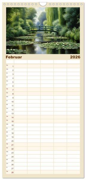 Produktbild: Familienplaner 2026 - Malertausch mit 5 Spalten (Wandkalender, 21 x 45 cm) CALVENDO