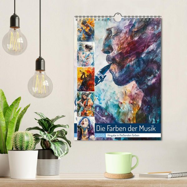 Produktbild: Die Farben der Musik (Wandkalender 2026 DIN A4 hoch), CALVENDO Monatskalender