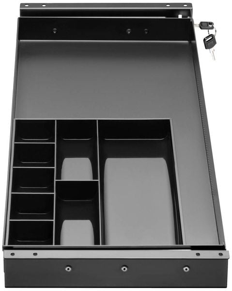 Produktbild: SpeaKa Professional SP-10938492 Untertisch-Schublade 740 mm x 272 mm abschlie&szlig;bar H&ouml;hen-Bereich: 50.8 mm (max) Schwarz