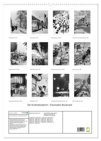 Produktbild: Der Kurf&uuml;rstendamm - Faszination Boulevard (Wandkalender 2026 DIN A2 hoch), CALVENDO Monatskalender
