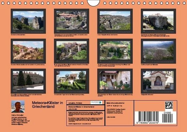 Produktbild: Meteora-Kl&ouml;ster in Griechenland (Wandkalender immerw&auml;hrend DIN A4 quer)