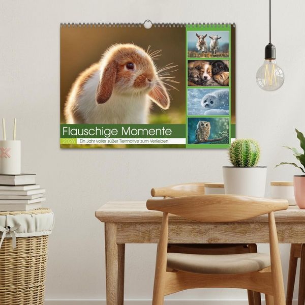 Produktbild: Flauschige Momente (Wandkalender 2026 DIN A3 quer), CALVENDO Monatskalender
