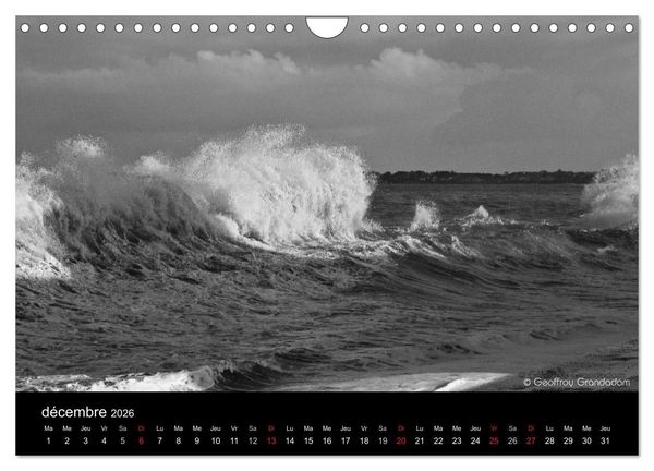 Produktbild: GRANDES MAR&Eacute;ES &Agrave; SAINT-MALO (Calendrier mural 2026 DIN A4 vertical), CALVENDO calendrier mensuel