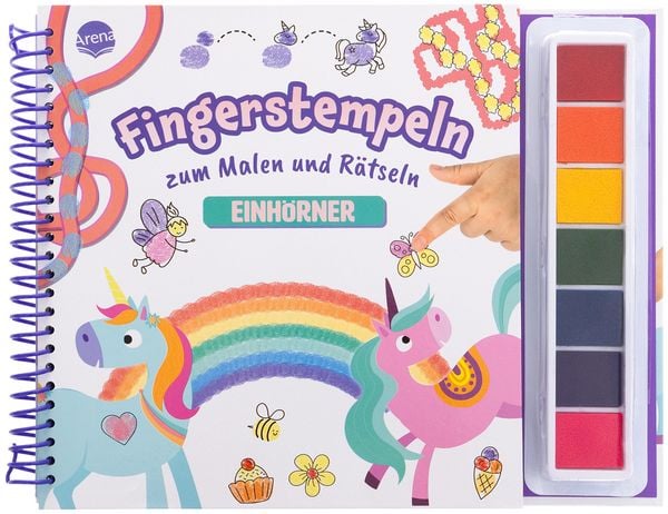 Produktbild: Fingerstempeln zum Malen und R&auml;tseln. Einh&ouml;rner