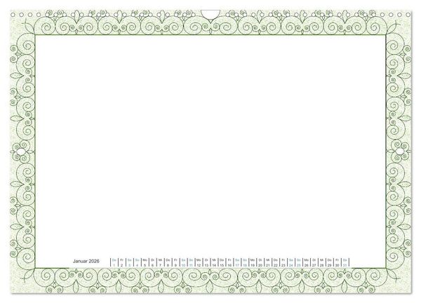Produktbild: Bastelkalender Nostalgie-Rahmen 2026 (Wandkalender 2026 DIN A3 quer), CALVENDO Monatskalender