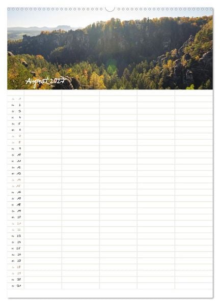 Produktbild: Familienkalender - Das Elbsandsteingebirge (Wandkalender 2027 DIN A2 hoch), CALVENDO Monatskalender