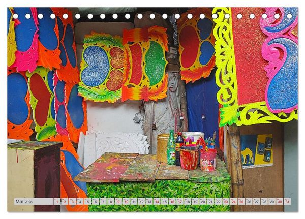 Produktbild: Farbenfrohes Bangladesch (Tischkalender 2026 DIN A5 quer), CALVENDO Monatskalender