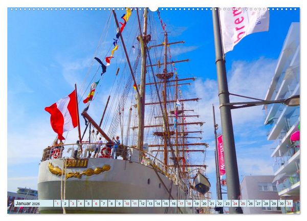 Produktbild: Ein detaillierter Blick auf Segelschiffe (Wandkalender 2026 DIN A2 quer), CALVENDO Monatskalender