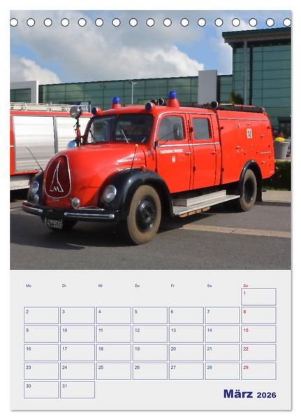 Produktbild: FEUERWEHR-Legende (Tischkalender 2026 DIN A5 hoch), CALVENDO Monatskalender