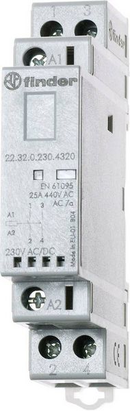 Produktbild: Finder 22.32.0.230.4520 Sch&uuml;tz 1 Schlie&szlig;er, 1 &Ouml;ffner 230 V/DC, 230 V/AC 25A 1St.