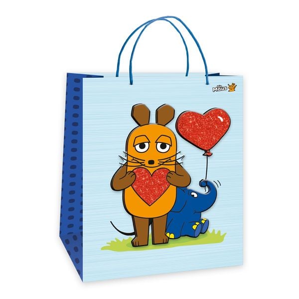 Produktbild: Tr&ouml;tsch Die Maus Maus und Elefant Geschenktasche gro&szlig; 3D