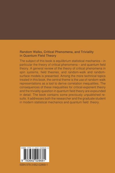 Produktbild: Random Walks, Critical Phenomena, and Triviality in Quantum Field Theory