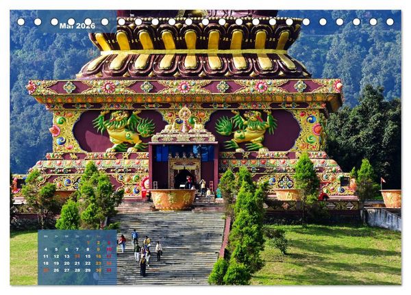 Produktbild: Sikkim &ndash; Buddhistisches Kleinod im Himalaya (Tischkalender 2026 DIN A5 quer), CALVENDO Monatskalender