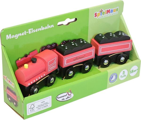 Produktbild: SpielMaus Holz Magnet Eisenbahn, 3-teilig