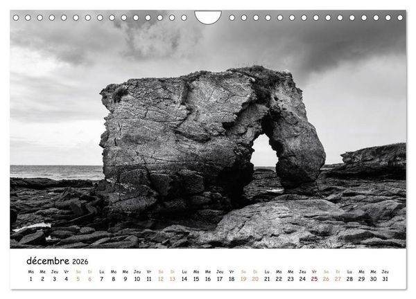 Produktbild: Terres de contraste &ndash; Une ann&eacute;e en monochrome (Calendrier mural 2026 DIN A4 vertical), CALVENDO calendrier mensuel