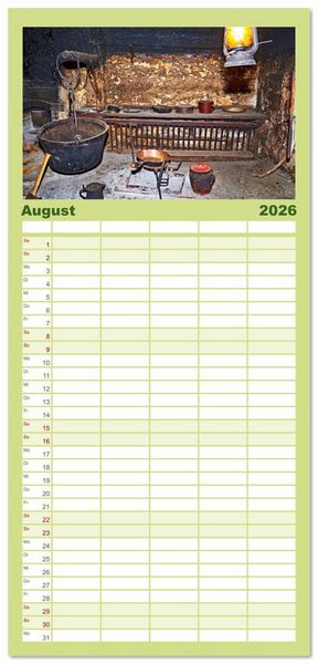 Produktbild: Familienplaner 2026 - Tiroler Bauernh&ouml;fe Mal urig, mal feudal mit 5 Spalten (Wandkalender, 21 x 45 cm) CALVENDO
