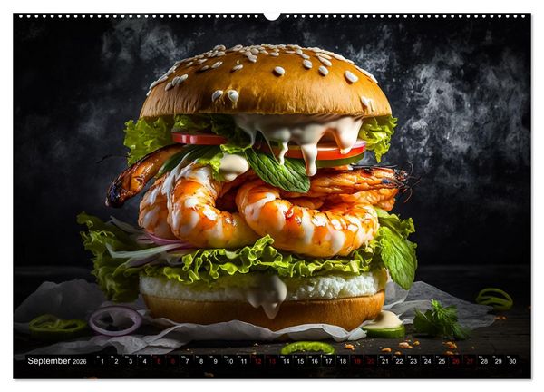 Produktbild: Burgerfood (Wandkalender 2026 DIN A2 quer), CALVENDO Monatskalender