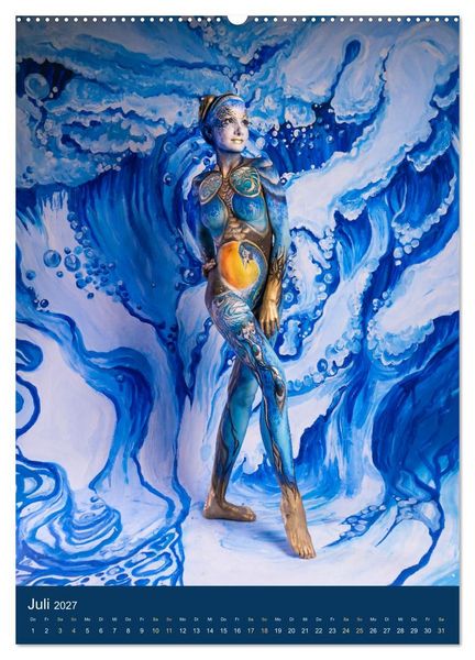 Produktbild: Bodypainting Adventures - Farbe auf nackter Haut (hochwertiger Premium Wandkalender 2027 DIN A2 hoch), Kunstdruck in Hochglanz